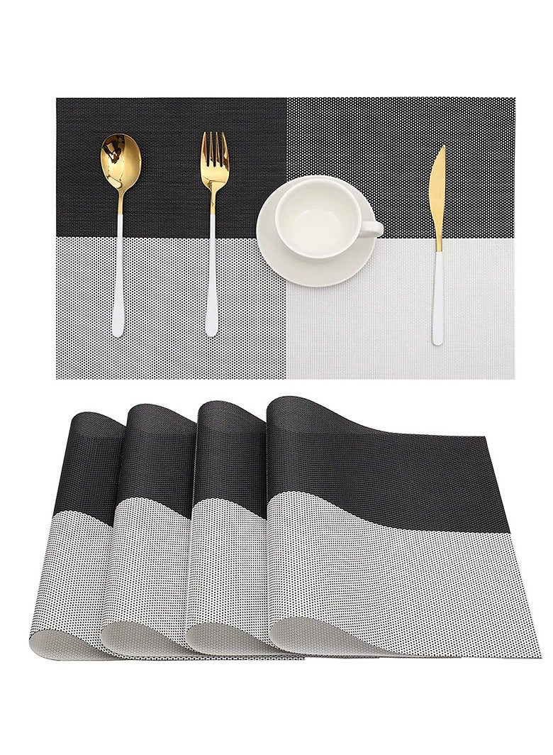 Nakhl Place mats Set of 4, Placemats for Dining Table,Heat-Resistant Placemats, Stain Resistant Washable PVC Table Mats,Kitchen Table mats - Image 1