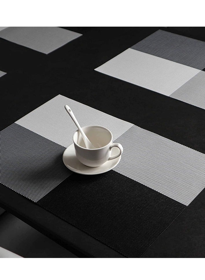 Nakhl Place mats Set of 4, Placemats for Dining Table,Heat-Resistant Placemats, Stain Resistant Washable PVC Table Mats,Kitchen Table mats - Image 2