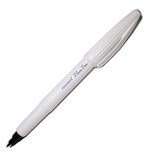 Monami Plus Felt Tip Fine Liner Pen - White Body - Black - Pack of 12 - Image 3