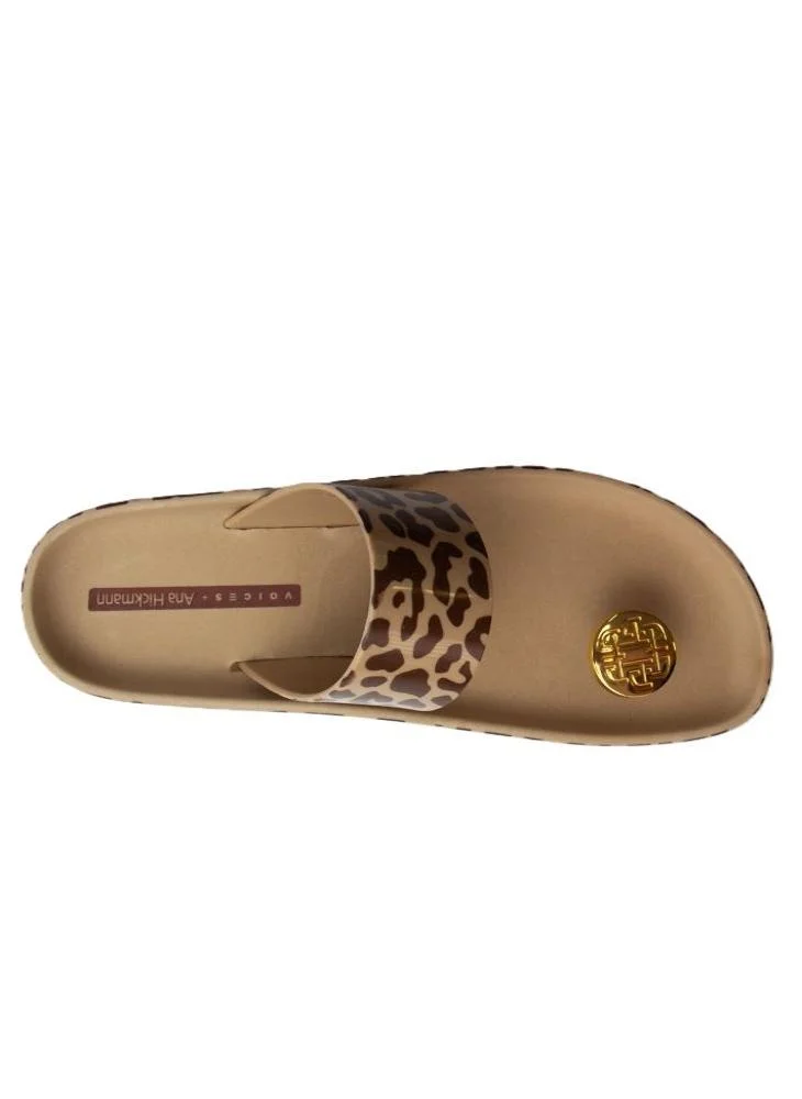 Voices Smooth Look Women'S Anti Slip Sole  Printed Strap Sandals - Brown