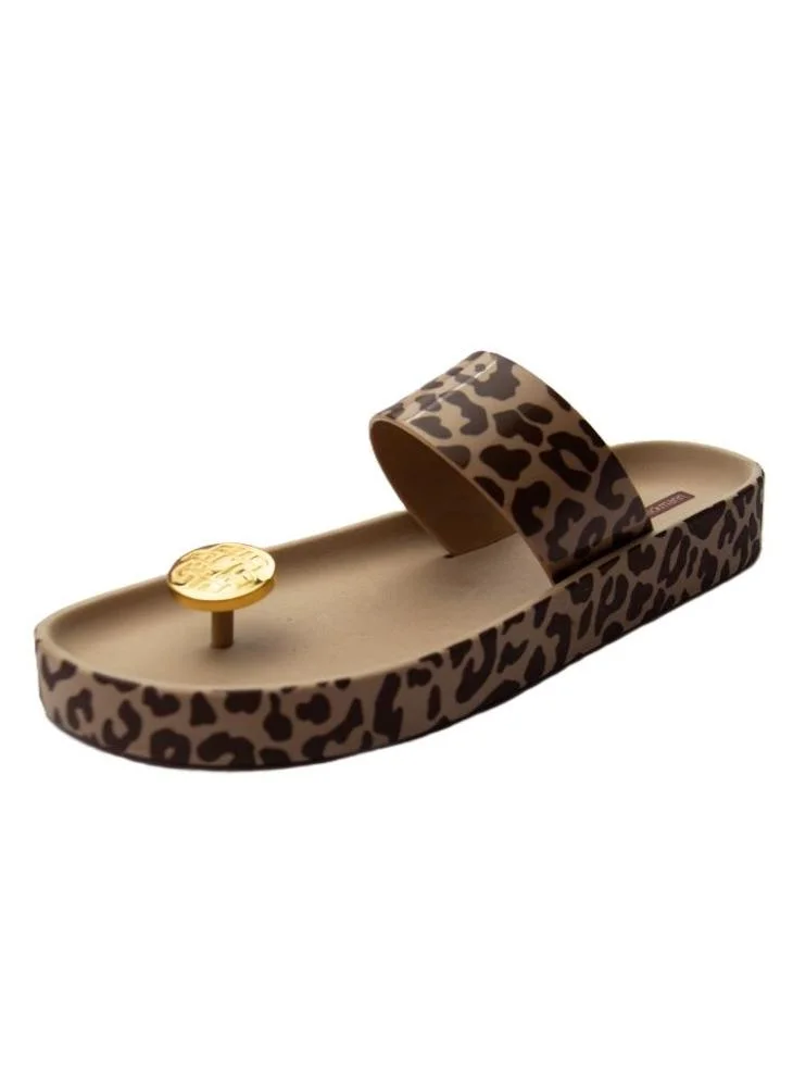 Voices Smooth Look Women'S Anti Slip Sole  Printed Strap Sandals - Brown