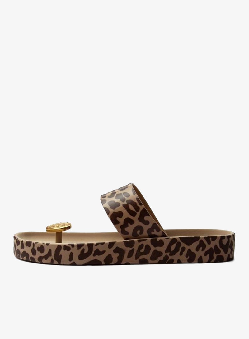 Voices Smooth Look Women'S Anti Slip Sole  Printed Strap Sandals - Brown - Image 2