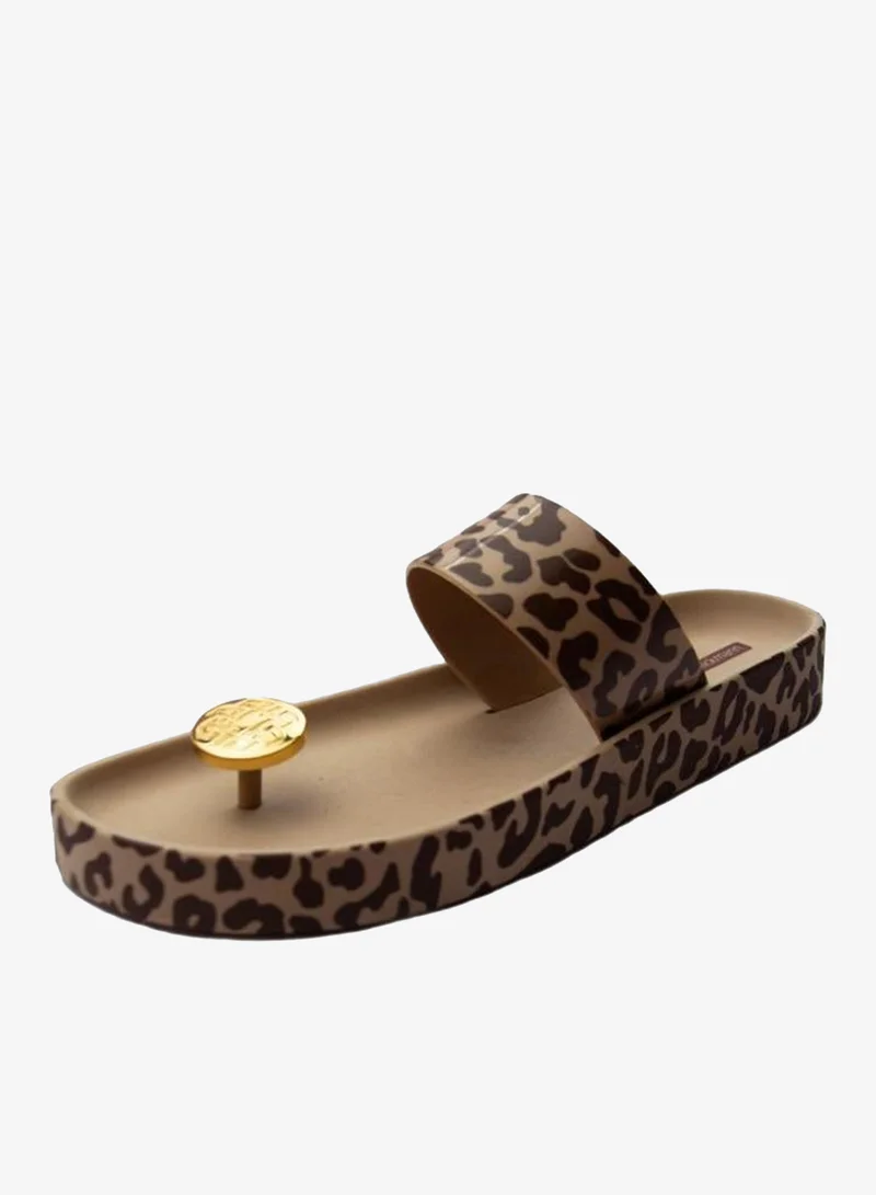 Voices Carmel-Carmel-Gold Smooth Look Women'S Anti Slip Sole  Printed Strap Sandals - Brown for Women | Best Price UAE