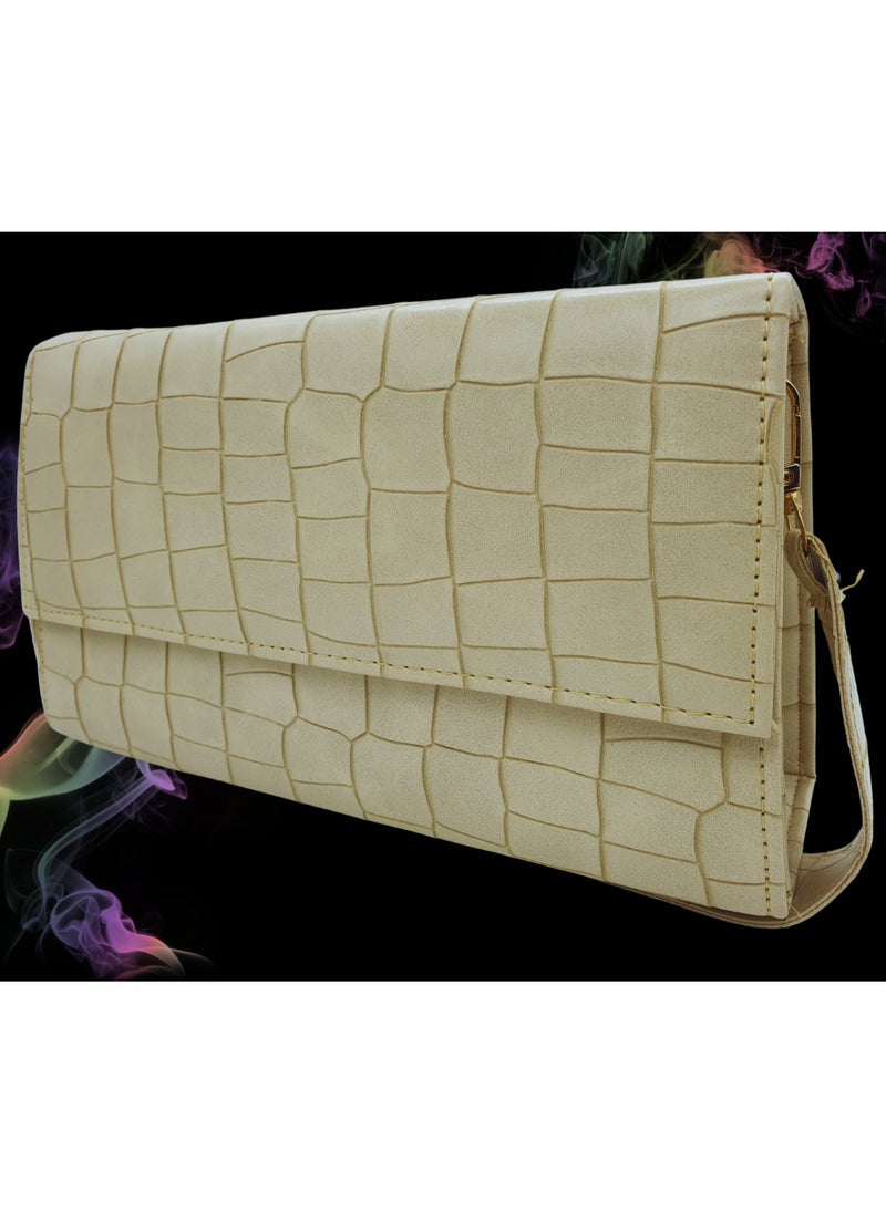 TO FASHION TO 3005 LEATHER WOMEN, GIRLS TOP HANDLE BAG, CROSS BODY BAG, SHOULDER BAG, WITH ATTATCHED BELT, MODERN, UNIQUE AND ELEGANT DESIGN, DIMENSIONS 15*26*8 CM BEIGE A  - Image 2