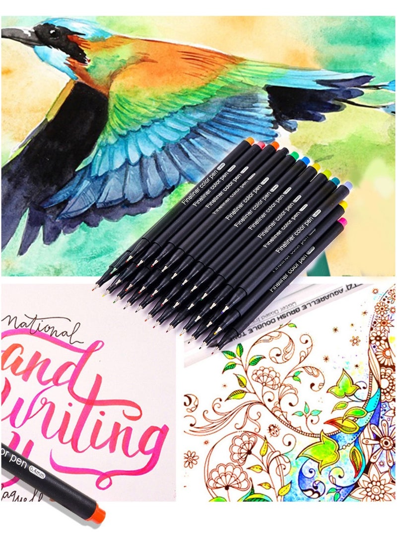 Huitich Fineliner Color Pen Set - 60 Colors (0.4mm) - Image 3