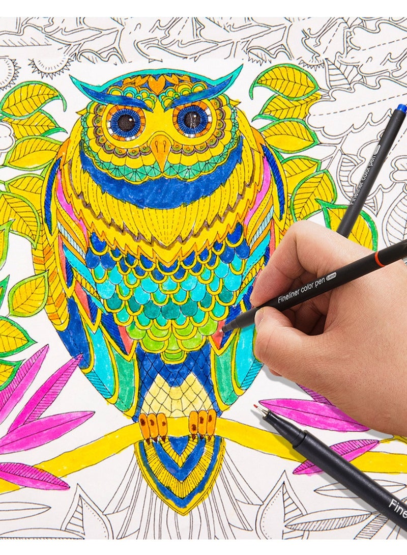 Huitich Fineliner Color Pen Set - 60 Colors (0.4mm) - Image 4