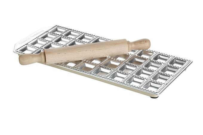 RAVIOLAMP CLASSICI 36 SQUARE RAVIOLI SILVER MOULD