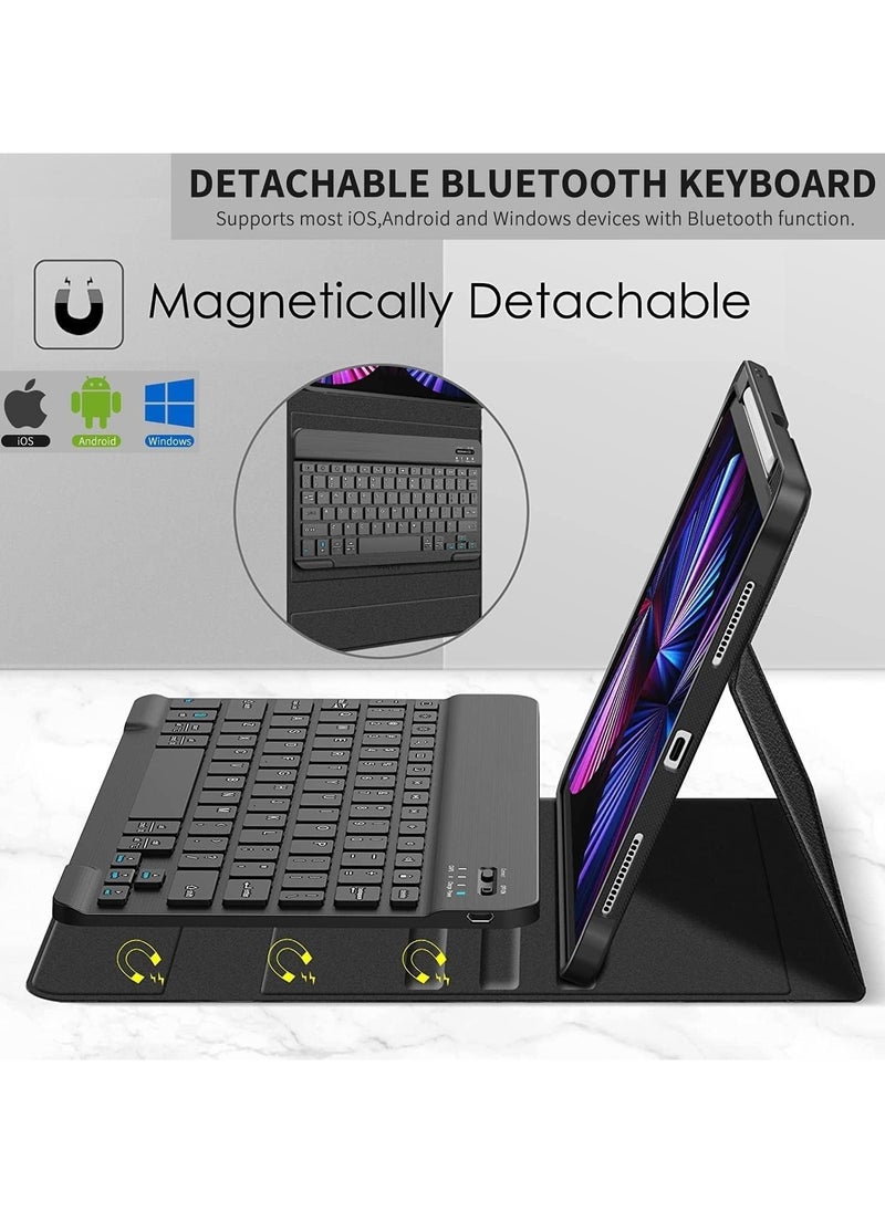 TWEGGON Keyboard Case for iPad (A16) 11th Generation 2025 with Pencil Holder Black  - Image 5