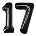 Jonhamwelbor 17 Number Balloons Black Big Giant Jumbo Big Large 17 or 71 Foil Mylar Helium Number Balloons Black 17th 71st 71 Years Old Birthday Party Anniversary Events Decorations for Women Men - Image 4