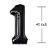 Jonhamwelbor 17 Number Balloons Black Big Giant Jumbo Big Large 17 or 71 Foil Mylar Helium Number Balloons Black 17th 71st 71 Years Old Birthday Party Anniversary Events Decorations for Women Men - Image 2