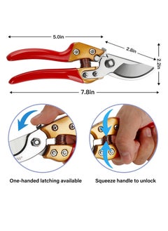 Generic Heavy Duty Pruning Shears for Gardening with Sharp Steel Blade Ideal for Flowers Houseplants and Bonsai 8 Inch  - Image 3