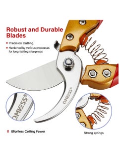 Generic Heavy Duty Pruning Shears for Gardening with Sharp Steel Blade Ideal for Flowers Houseplants and Bonsai 8 Inch  - Image 4