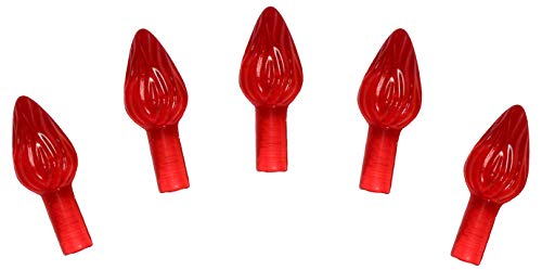 Creative Hobbies Ceramic Christmas Tree Replacement Lights  Medium Twist Light Ornaments 144 Piece Pack Red