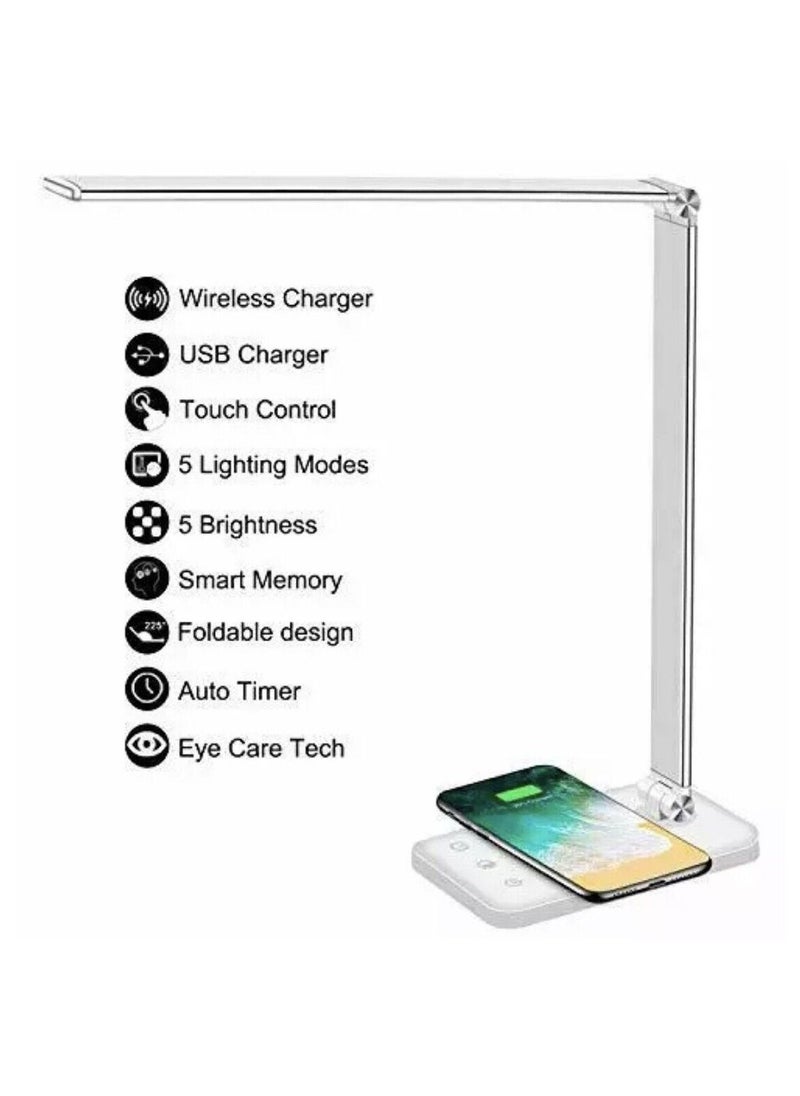 Generic - Multifunctional LED Desk Lamp With Wireless Charger And USB Charging Port - Image 1