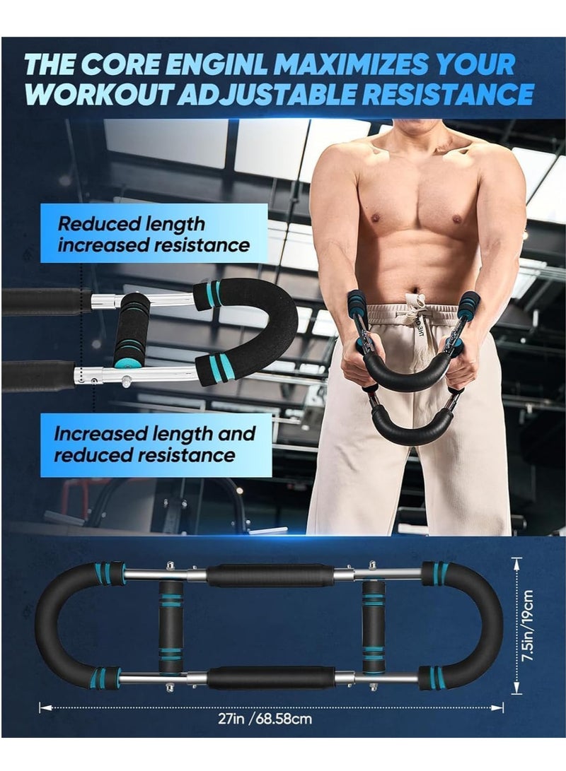 XiuWoo Adjustable Twister Arm Trainer, Chest Workout Equipment Shaker, U-Shape Twister Arm Exerciser, Chest Expander, Portable Thigh Trainer, Fitness Equipment, Muscle Strength Training Equipment - Image 4