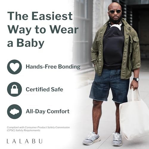 Lalabu The Dad Shirt HandsFree Baby Carrier for Dad with Kangaroo Pouch Engineered for Bonding Safety Comfort for Newborns Up to 15 Lbs CPSC Compliant Brook 2XL - Image 3