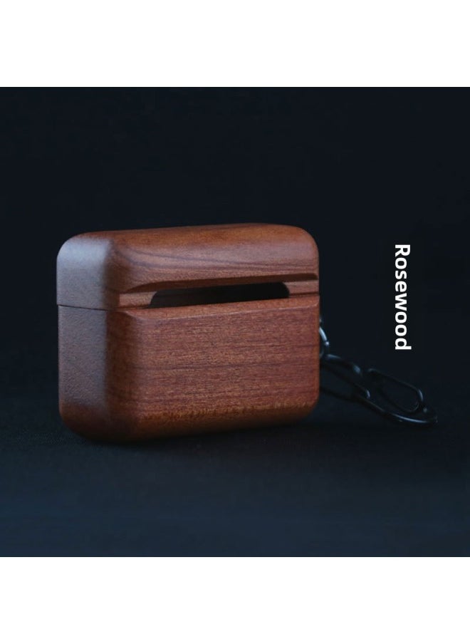 Generic Direct Supply Airpods Pro Wooden Bluetooth Headset Protective Cover For Apple Headset 3 Generation Wooden Ear Shell-Color:Rosewood-Applicable Model:airpods 1/2 Generation  - Image 1
