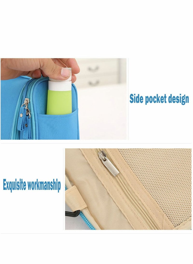Blue Hanging Travel Toiletry Bag for Toiletries Makeup Cosmetics - Image 5