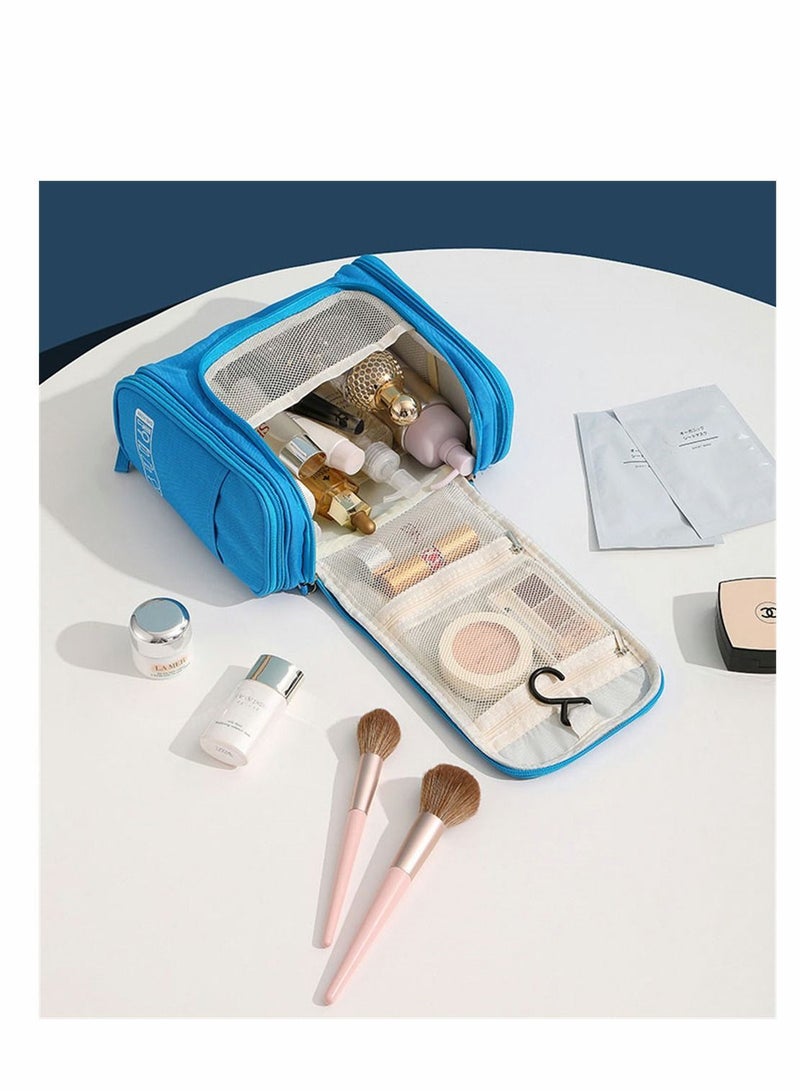 Blue Hanging Travel Toiletry Bag for Toiletries Makeup Cosmetics - Image 2