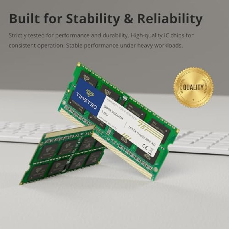 ترقية ذاكرة الكمبيوتر المحمول: DDR3 1333 ميجا هرتز، 16 جيجا بايت KIT 2x8 جيجا بايت، غير مخزنة بنظام ECC، 1.5 فولت، CL9، 204-pin SODIMM، رتبة مزدوجة، PC3-10600 - Image 5