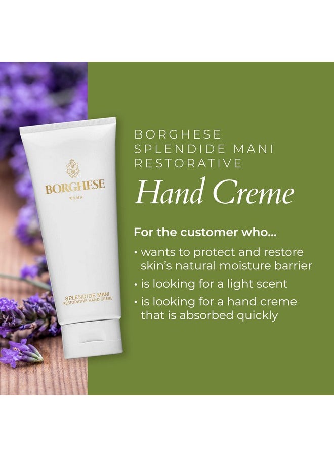 Borghese - Splendide Mani Restorative Hand Creme Hand Cream For Dry Hands 3.4 Fl Oz - Image 1