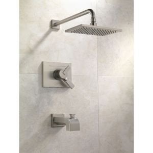 Delta Faucet Vero 17 Series DualFunction Tub and Shower Trim Kit with SingleSpray TouchClean Rain Shower Head Champagne Bronze T17453CZ Valve Not Included - Image 3