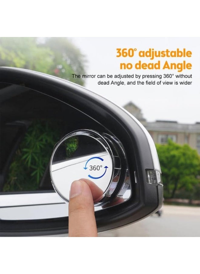 Generic - Suction Cup Car Convex Blind Spot Mirror, 2024 New Auxiliary Blind Spot Mirror, 360 Rotation Adjustable Side View Mirror Blindspot, Wide Angle Rear View Mirror for Cars SUV and Trucks (2PC White) - Image 1
