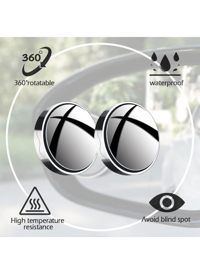 Generic - Suction Cup Car Convex Blind Spot Mirror, 2024 New Auxiliary Blind Spot Mirror, 360 Rotation Adjustable Side View Mirror Blindspot, Wide Angle Rear View Mirror for Cars SUV and Trucks (2PC White) - Image 1