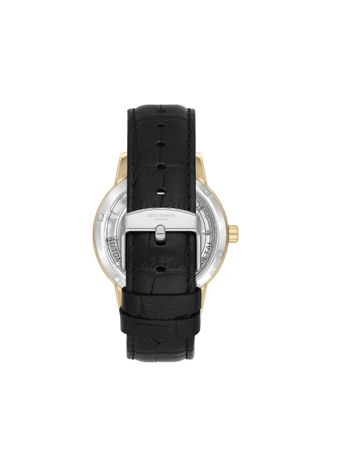 لي كوبر LEE COOPER Men's Watch, Automatic Display and Leather Strap - LC08035.161, Brown