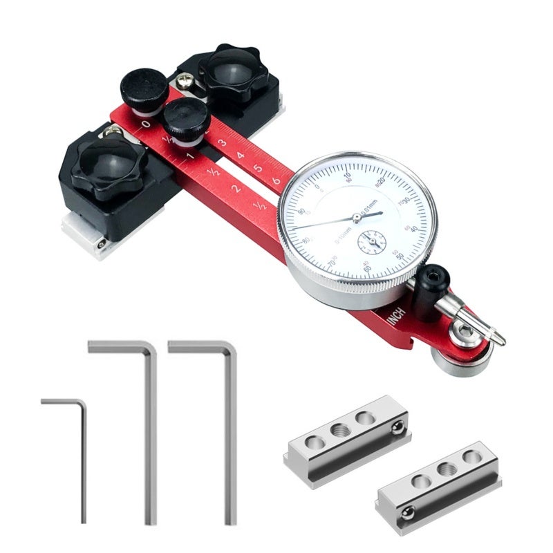 Table Saw Alignment Gauge: 0-120mm Adjustable Range, Sensitive Dial Gauge - Sturdy Aluminum Build, Quick Setup Saw Calibration Tool for Professional Woodworkers & Hobbyists Woodworking Projects - Image 1