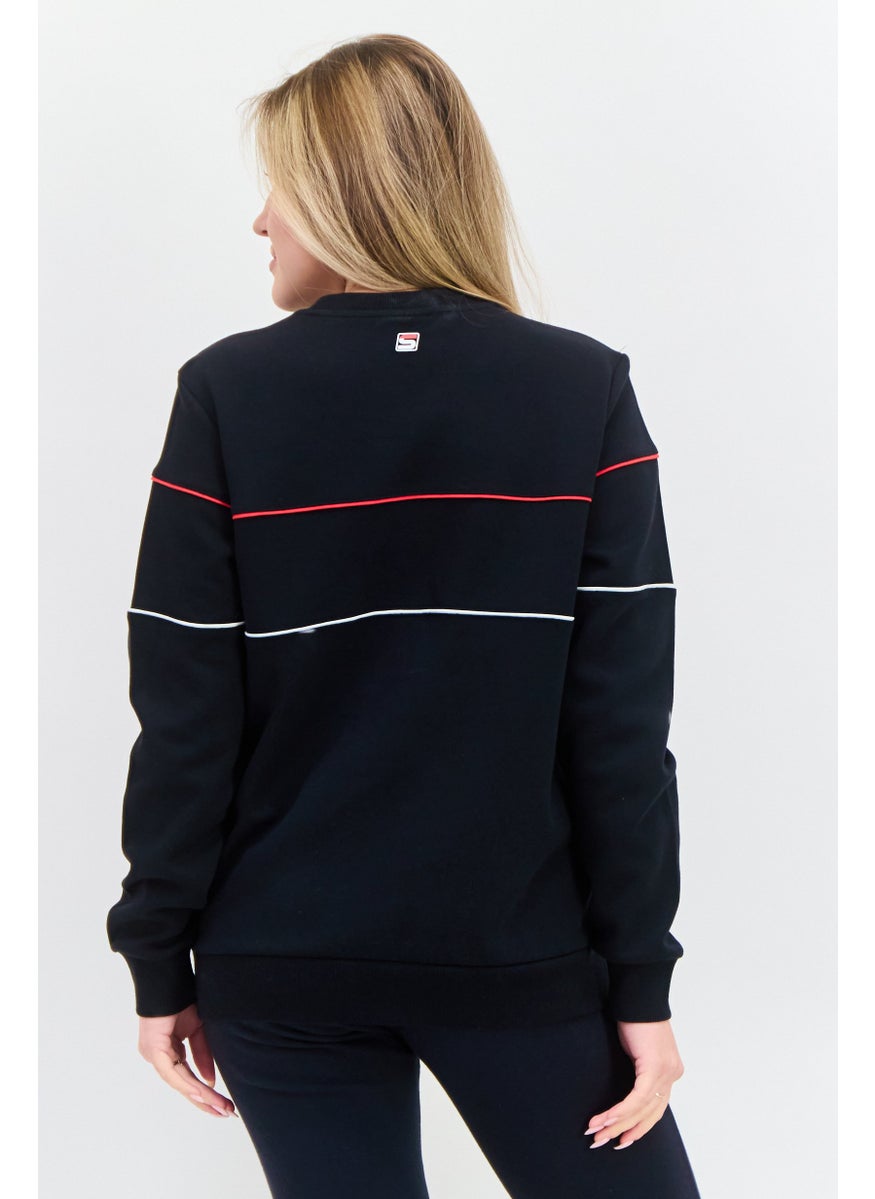 SKECHERS - Women Sportswear Fit Long Sleeve Outdoor Sweatshirt, Black - Image 1
