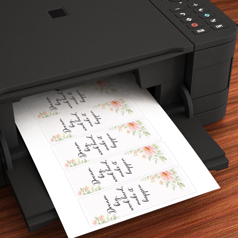 Desktop Publishing Supplies Printable Bookmarks - Blank Bookmark Printing Paper for Inkjet & Laser Printers - 2" x 6" Perforated Bookmarks 5 per Page - 25 Sheets / 125 Book Marks (Bright White) - Image 3