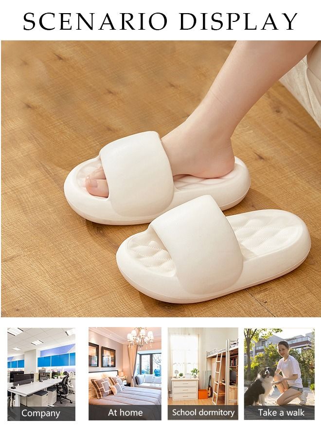 DUNISO Couple Slippers for Men and Women Quick Drying Slide Sandal with Thick Sole Non-Slip Soft Shower Slippers Open Toe Spa Bath Pool Gym House Sandals for Indoor & Outdoor - Image 2