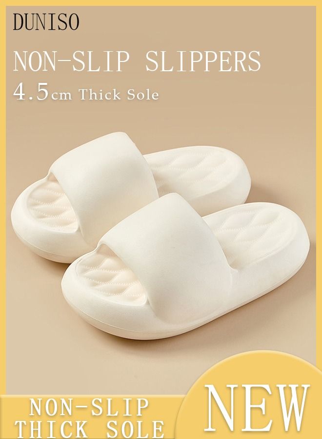 DUNISO Couple Slippers for Men and Women Quick Drying Slide Sandal with Thick Sole Non-Slip Soft Shower Slippers Open Toe Spa Bath Pool Gym House Sandals for Indoor & Outdoor - Image 1