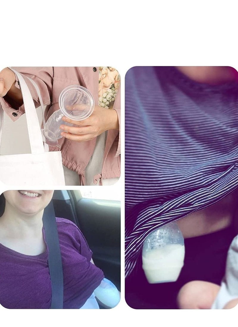 haakaa Manual Breast Pump With Suction Base 100% Food Grade Silicone Bpa Pvc And Phthalate Free 5oz/150ml  - Image 2