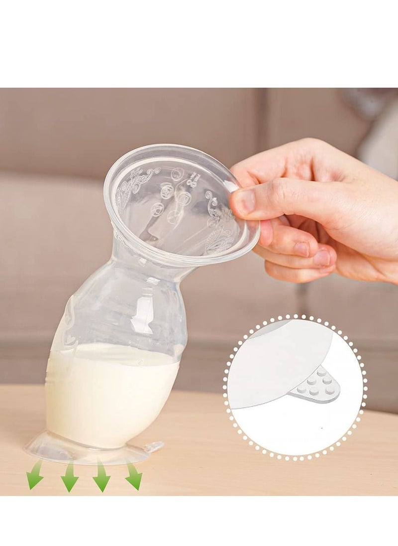 haakaa Manual Breast Pump With Suction Base 100% Food Grade Silicone Bpa Pvc And Phthalate Free 5oz/150ml  - Image 3