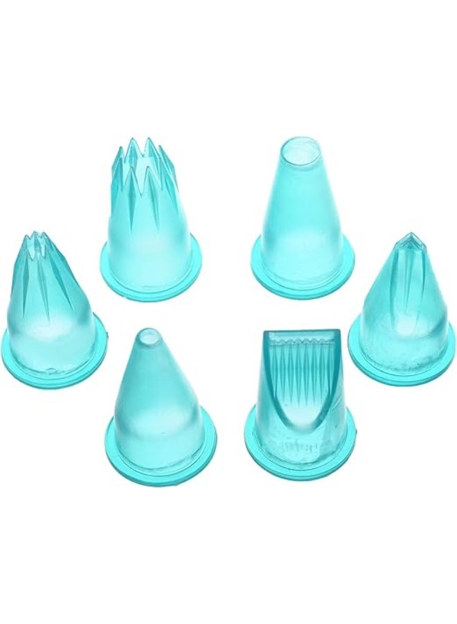 Silicone piping bag with 6 shaping tips – a pastry bag for decorating desserts and creating professional cream shapes. - Image 3