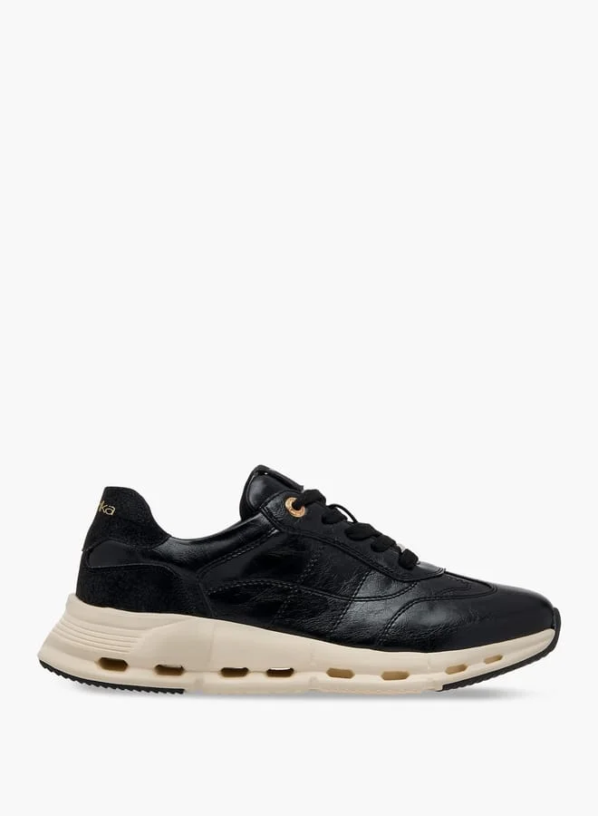 Paprika Women Logo Accent Lace-Up Sneakers