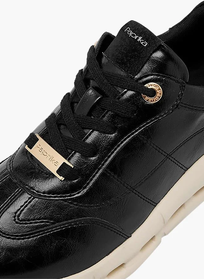 Paprika Women Logo Accent Lace-Up Sneakers