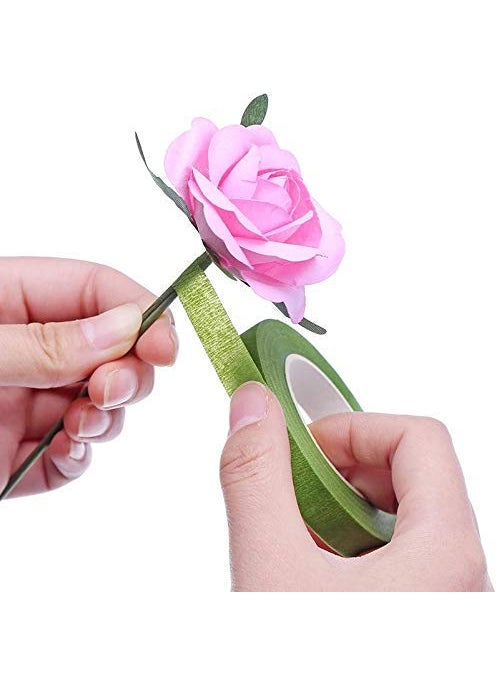 E Shopping E Shopping Flower Making Green Floral Tape, Pack of 6 Rolls, 35 MTS Each roll  - Image 4