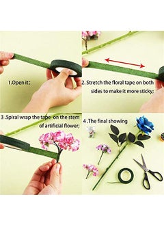 E Shopping E Shopping Flower Making Green Floral Tape, Pack of 6 Rolls, 35 MTS Each roll  - Image 2