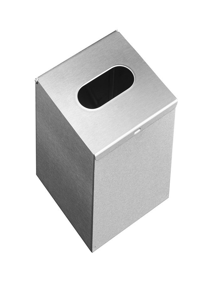 JunSun Square Tissue Box Cover Tissue Box Holder Napkin Holder Tissue Cube Box Decorative Holder For Bathroom Bedroom Office Dresser Nightstand Desk Tabletop 5"X 5" X 5"-Stainless Steel Brushed Nickel - Image 1