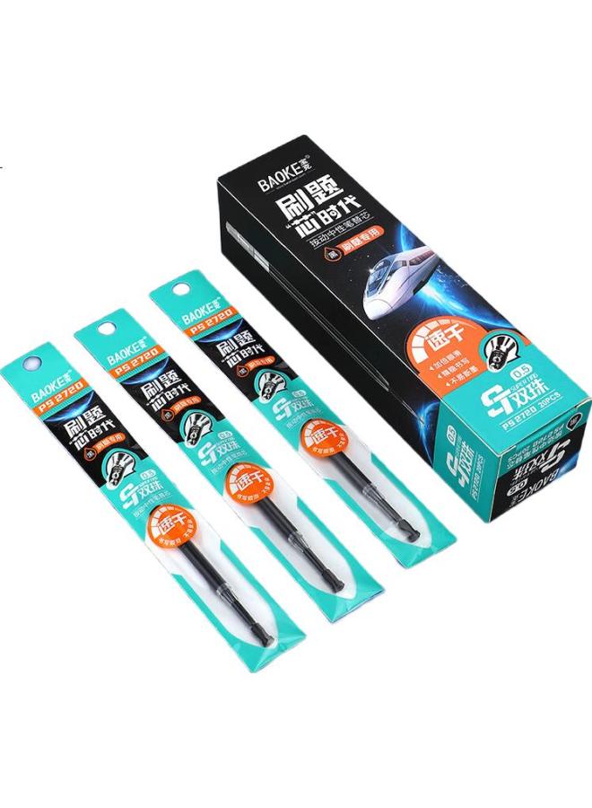 Baoke (Baoke) Ps2720 Push Neutral Pen Refill 0.5Mm Black St Dual Ballpoint Pen Refill 20Pcs/Box - Image 2