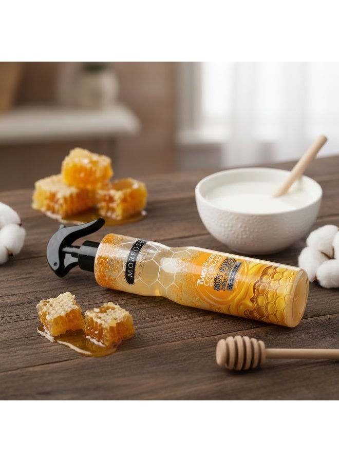 مورفوز مكيف مورتفوز بالحليب والعسل ثنائي المرحلة 400 مل - بخاخ مرطب للشعر لجميع أنواع الشعر - Image 5