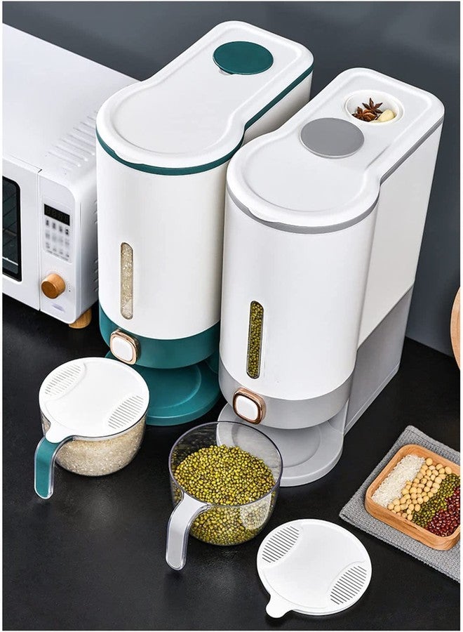 Delavala Cereal Container Cereal Storage Box Rice Box Rice Barrel Automatic Rice Out Sealed Household Rice Tank Rice Storage Box Cereal Dispensers - Image 5