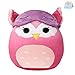 BSTAOFY Cute Owl Soft Plush Pillow with Removable Eye Mask Squishy Owl Stuffed Animal Cushion Hugging Stretchy Nap Pillow Christmas Holiday Valentines Birthday Gifts for Toddlers Kids 12 - Image 4