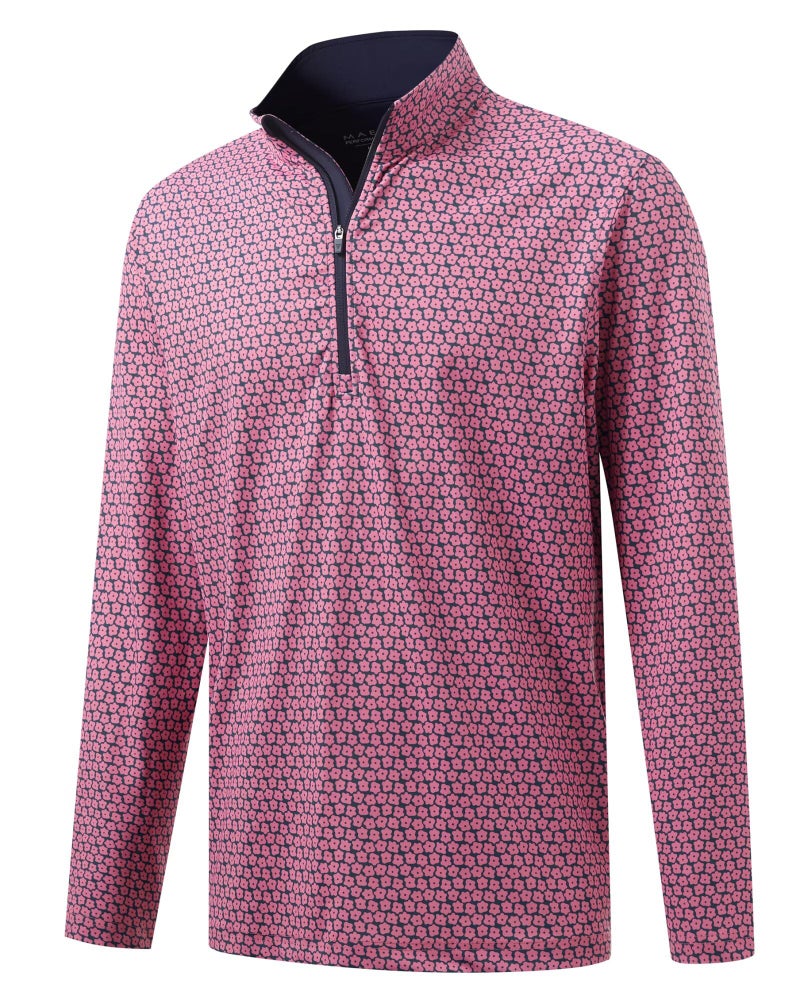 M MAELREG Mens Pullover Quarter Zip Golf Sport Casual Long Sleeve Fishing Half Zip Pullover Sweatshirts for Men - Image 1