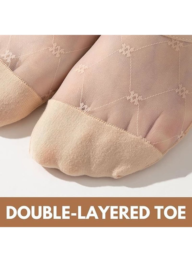 Barakah No Show Socks for Women, Seamless Ultra Thin Cotton Liner Socks Lightweight Non Slip Footies for Flats Loafers and Sneakers, Soft Breathable Low Cut Socks for Daily Wear, One Size - Image 4