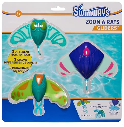 SwimWays ZoomARays Water Toys Kids Pool Toys for Swim Training Outdoor Games for Kids Aged 5 Up 3Pack - Image 1