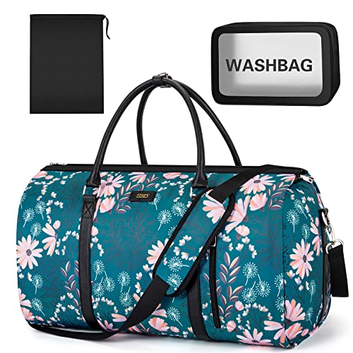 TIBES Garment Bag for Travel Convertible Carry On Garment Bag Large Travel Duffel Bags for Women 2 in 1 Hanging Suitcase Suit Travel Bags for Women & Men 3pcs Set - Image 1